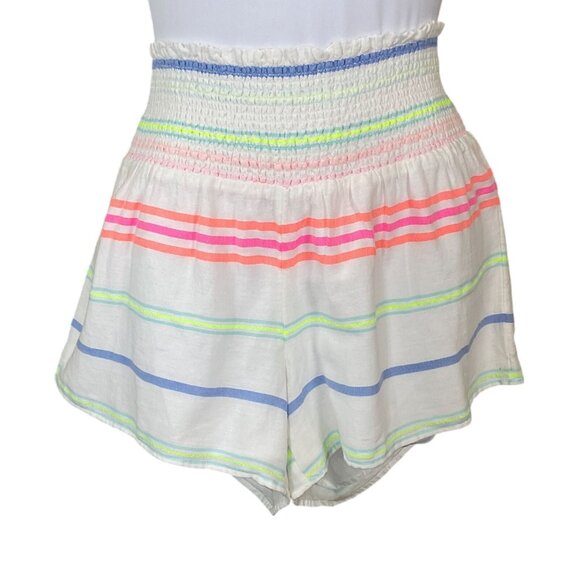 Vineyard Vines Striped Smocked Pull-On Cotton Blend Lined Shorts Medium NWT - Picture 1 of 7